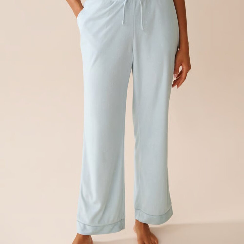 Sky Blue Soft Velour PJ Set - Medium - Picture 2 of 5